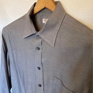 Gray Button Down Dress Shirt Size M
